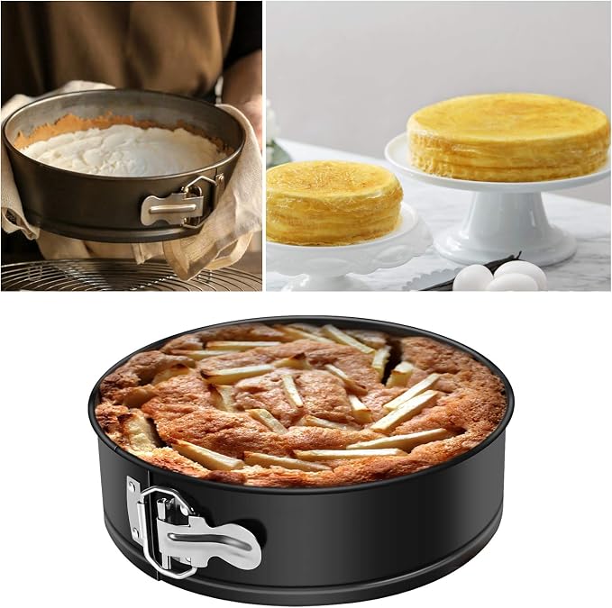 MASSUGAR 9 Inch Springform Pan Nonstick - Cheesecake Pan with Removable Bottom/Leakproof - Round Cake Pan with 50 Pcs Parchment Paper Liners - Fits 6 Qt 8 Qt Pressure Cooker - Image 6