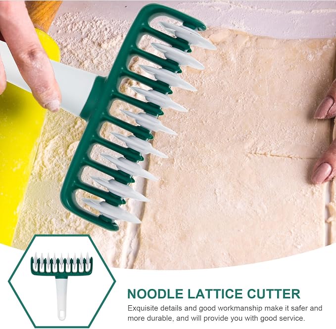 DECHOUS Multi-function Plastic Noodle Lattice Roller with Easy to Clean Pp Material and Waterproof Design, for Home Life Baking and Bread Making, Sturdy Pastry Crust Roller Kitchen Tool - Image 3