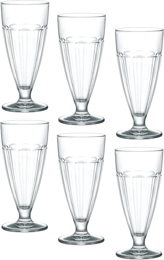 Bormioli Rocco Rock Bar 12.5 oz. Dessert Glass for Ice Cream Sundaes, Milkshakes, or Smoothies, Set of 6, Clear by Bormioli+Rocco