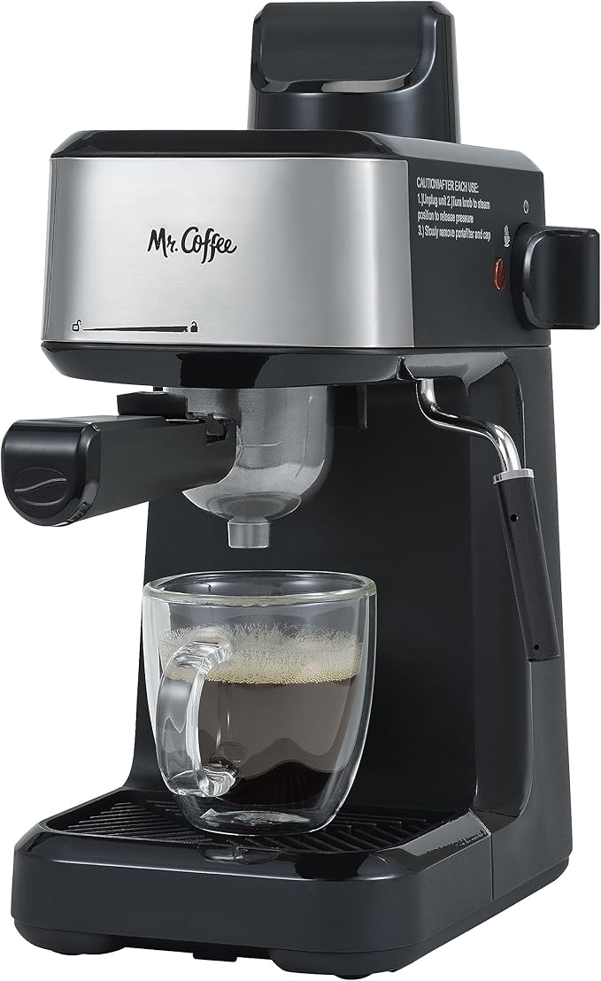 Mr. Coffee 4-Shot Steam Espresso Cappuccino and Latte Maker with Stainless Steel Frothing Pitcher by Unknown