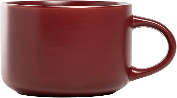 10 Strawberry Street Wazee Matte 4.75"/22 oz Oversized Mug, Set of 6, Red - Image 6