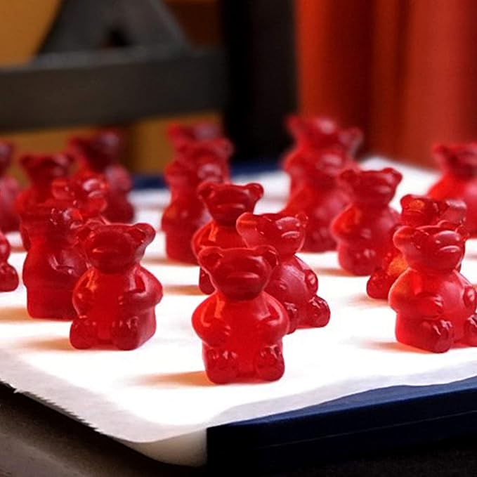 Jumbo Size Gummy Bear Mold, Makes 22 Bears, Food Grade Silicone to Make Candy, Soap, Gelatin, Cupcake Toppers, Chocolate and Ice Tray Molds