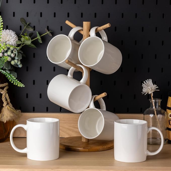 AmorArc 12oz Off White Coffee Mugs, Ceramic Coffee Mugs with Large Handle for Man, Woman, Light Weight Coffee Mugs Set for Latte/Cappuccino/Cocoa/Milk, Dishwasher & Microwave Safe, 36Pcs - Image 7