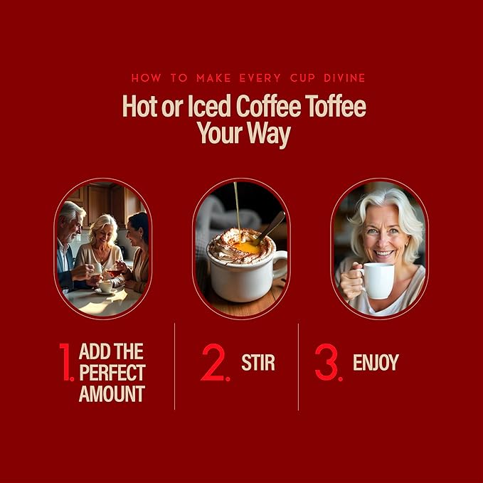 RIO Toffee Flavoring Coffee Syrup Perfect for Hot or Iced Drinks and Desserts, Rich and Buttery, Sweetened with Pure Cane Sugar, Barista-Grade  Flavor Syrups For Coffee Drinks at Home & Work - 700ml