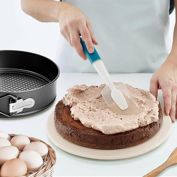 Springform Cake Pan Set of 3 (4, 7, 9 Inch) Round Leakproof Nonstick Cheesecake Pans with Removable Bottom Carbon Steel Bakeware - Image 6