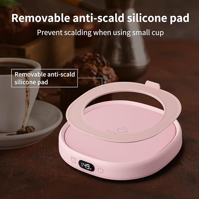 Coffee Mug Warmer & Not A Day Mug Set, Coffee Cup Warmer for Desk, 4 Temperature Setting, Smart Electric Beverage Warmer for Coffee, Tea, 8-Hours Auto Shut Off - Image 7