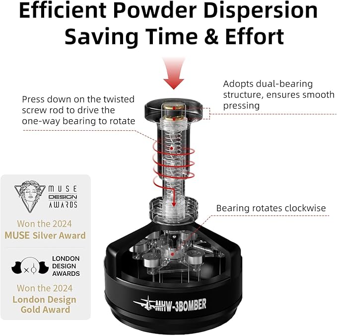 MHW-3BOMBER WDT Tool Espresso 58mm, Espresso Distribution Tool with Magnetic Base for Barista, Adjustable Depth Needle Distributor Tool, 0.25mm x 14 Coffee Stirrer Tools, YU Series Cyclone, T5849