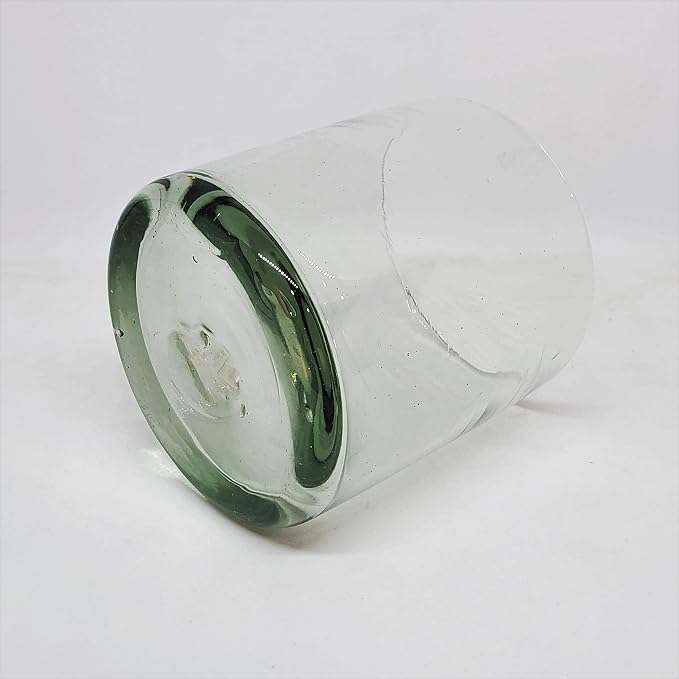 Clear Blown 8 oz DOF Rocks Glasses (set of 6) - Hand Blown Mexican Glassware Recycled Glass Drinking Glasses for Water, Juice, Margarita, Cocktails & Whiskey, Toxin Free - Image 8
