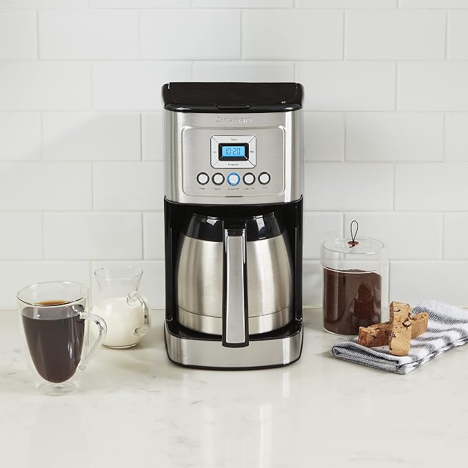 Cuisinart 12-Cup Coffee Maker, Programmable PerfecTemp Thermal Carafe Coffee Machine with 1-4 Cup Setting, Brew Strength Control and Brew Pause, Stainless Steel, DCC-3400NAS, Silver | Everyday coffee machine with 24-hour programmability, 1-4 cup settin... - Image 2