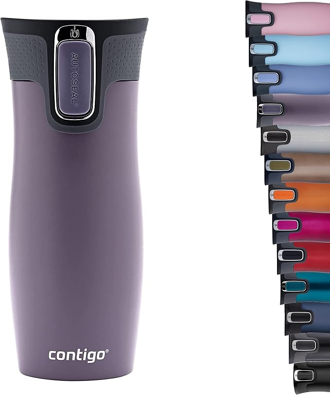 Contigo West Loop Autoseal Travel Mug, Stainless Steel Thermal Mug, Vacuum Flask, Leakproof Tumbler, Coffee Mug with BPA-Free Easy-Clean Lid by Unknown