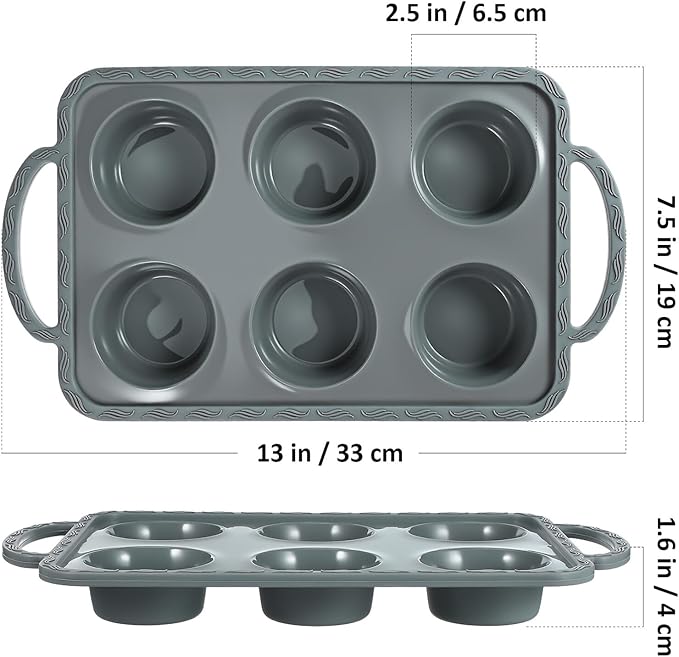 Nonstick Silicone Cake Baking Mold Flexible Muffin Tray for Party Desserts Oven-safe Bakeware with Easy-release Design for Home and Creative Baking