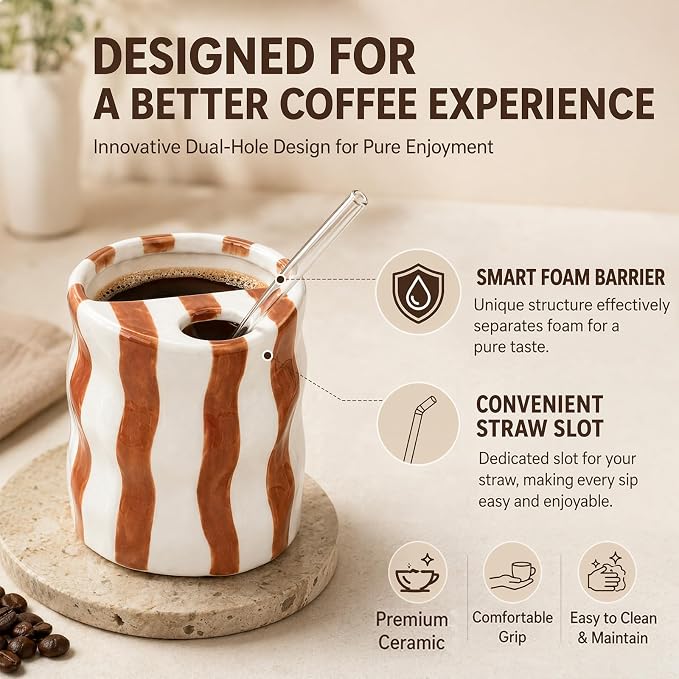 Espresso Cups Ceramic Coffee Mug Series European Striped Dot Coffee Cup And Saucer Mug Cake Plate Afternoon Tea Set Tea Cup And Saucer (Orange 2) - Image 2