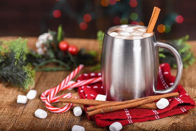 CHILLOUT LIFE Stainless Steel Insulated Coffee Mugs Set of 2 (14oz) – Double Wall Coffee Cups with Spill Resistant Lid & Strong Handle, Shatterproof Cups for Cold Drinks and Hot Beverages - Image 2