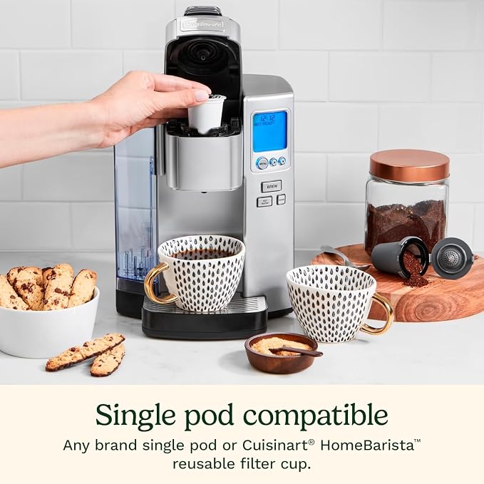Cuisinart Coffee Maker, Single Serve 72-Ounce Reservoir Coffee Machine, Programmable Brewing & Hot Water Dispenser, Stainless Steel, Cool Grey - Image 7