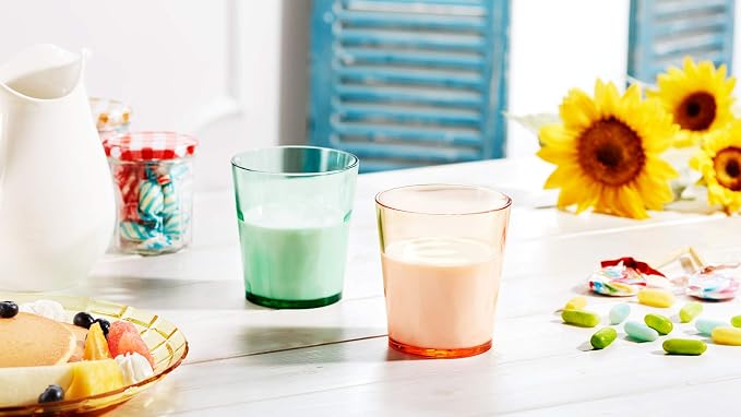 SCANDINOVIA - 8 oz Unbreakable Premium Juice Glasses Kid Cups- Set of 4 - Super Grade Acrylic Plastic Tumbler Cups - Perfect for Gifts - BPA Free - Dishwasher Safe - Stackable - Reusable | Full 8 oz / 250 ml — juice, iced coffee, sparkling water & smal... - Image 6