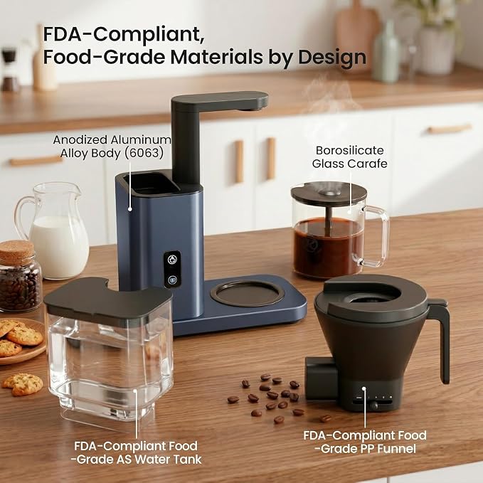 Kismile SCA-Certified 8-Cup Drip Coffee Maker with Pour-Over Control | 3-Second Heating at 197–205°F, Adjustable Flow, Removable 1.25L Water Tank, 20-Min Cold Brew and 40-Min Keep Warm - Image 8