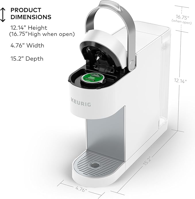 Keurig K-Slim Single Serve K-Cup Pod Coffee Maker, Multistream Technology, 3 Brew Sizes, Slim and Sleek Design, 46oz Removable Reservoir, White | Multistream Technology, 3 Brew Sizes, Sleek Design, Removable Reservoir - Image 5