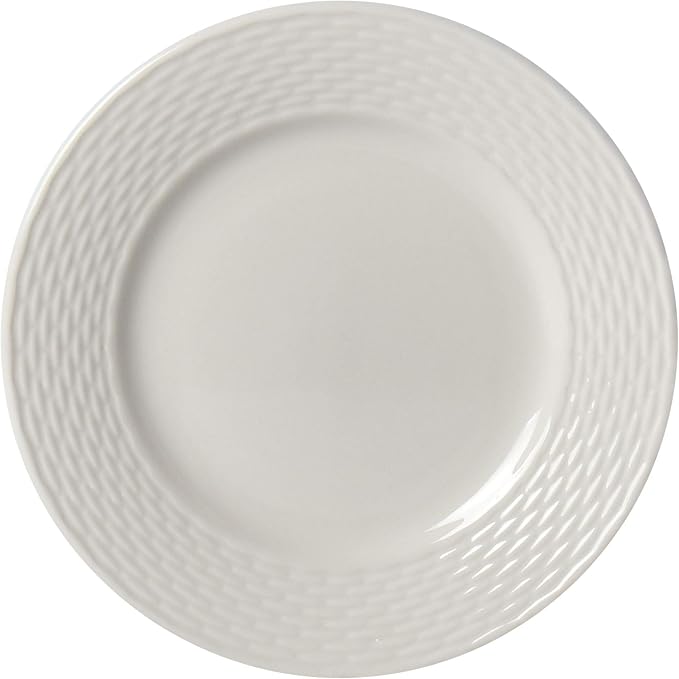 TTU Tabletops Gallery Embossed Bone White Porcelain Round Dinnerware Collection- Chip Resistant Scratch Resistant, Dubai 12 Piece Dinnerware Set (Dinner Plate, Salad Plate, Cereal Bowl) - Image 7