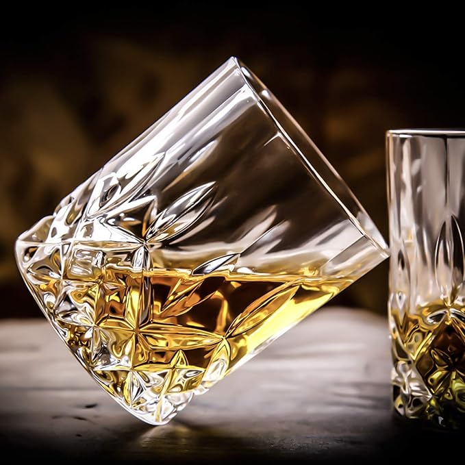 DeeCoo Premium 10, 11 OZ Scotch Glasses - Old Fashioned Whiskey Glasses/Style Glassware for Bourbon/Rum/Bar Tumbler Set of 6 - Image 4