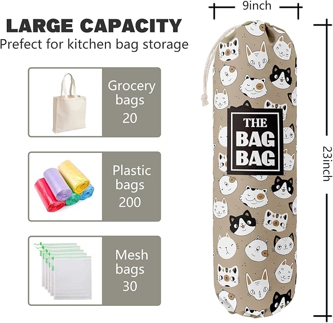 Funny The Bag Bag, Grocery Bags Holder Organizer For Shopping Bags, Wall Mount Plastic Bags Storage Container Dispensers, Gift For The Preferred Family And Friends - Image 3