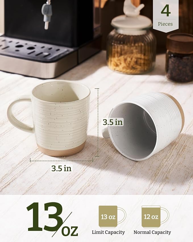 famiware Coffee Mugs Set of 4, 13 oz Mug Set, Ceramic Cup Set with Handle for Coffee, Tea, Cocoa, Milk, Constellation Series, Multi-color - Image 3