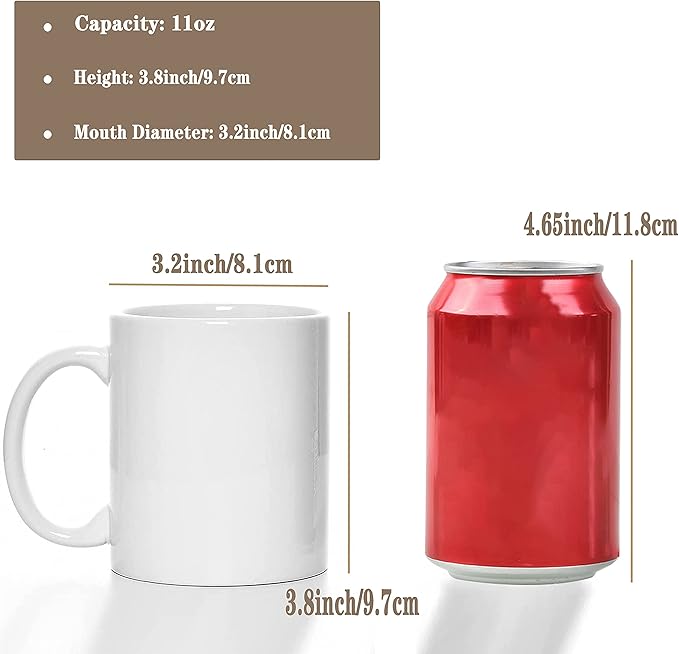 TANGLONG 11oz White Ceramic Sublimation Cups,12PCS Mugs Blank for DIY gifts | Tazas Para Sublimar,Ceramic Cup,Sublimation Mugs Blank, Bulk Mugs for Coffee, Tea, Latte, Soup, Milk, Cocoa, homemade gifts - Image 2