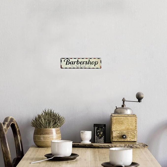 Barbershop Sign Barber Decor Business Signs For Outside Vintage Wall Decorations 4×16 Inches - Image 7