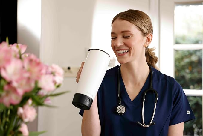 Nextmug Ultra - Temperature-Controlled, Self-Heating Travel Mug | (Slate Blue - 24 oz.) – The Biggest Nextmug, No App, Long-Lasting Battery for Work & Study, Great Gift for Coffee Lovers - Image 7
