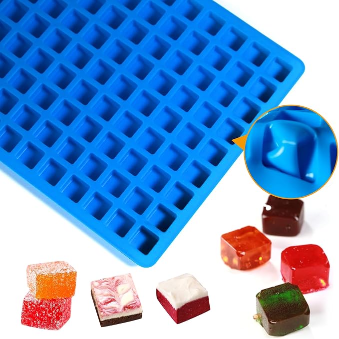 Sidosir Square Caramel Candy Mold Silicone, 126-Cavity Gummy Silicone Molds for Fat Bombs, Chocolate Truffles Mold for Hard Candy, Ice Cube - Image 4