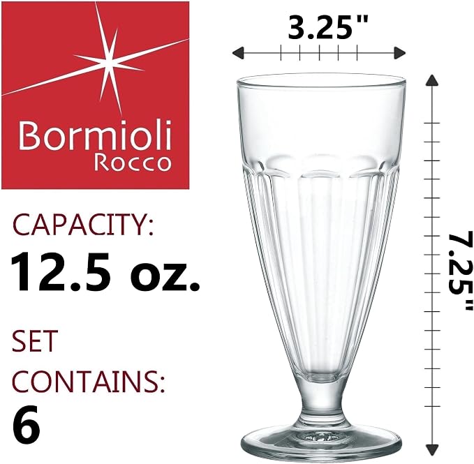 Bormioli Rocco Rock Bar 12.5 oz. Dessert Glass for Ice Cream Sundaes, Milkshakes, or Smoothies, Set of 6, Clear - Image 2