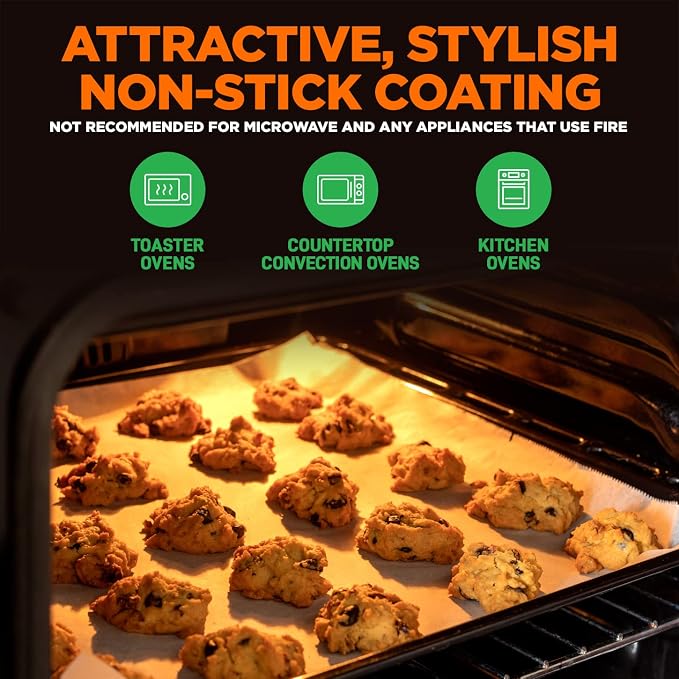 NutriChef Aluminum Baking Sheet w/ Cooling Rack - Thick & Durable Cookie Sheet Tray for Baking Pastries, Cookies, Bacon, & More - PFOS, PTFE, PFOA FREE, Dishwasher Safe (13" x 10") - Image 8