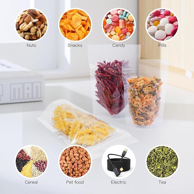 30Pcs14"X20" Clear Stand Up Zipper Seal Bags,Reuseable Ziplock Plastic Pouch for Food Storage, Transparent Sealing Food Pouches Snack Packing,Cookie,Snack,Spices,Pet Food and Drinking - Image 4