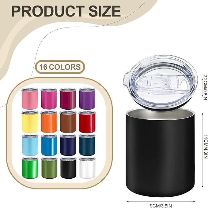 YOUKE OLA 16 Pack Stainless Steel Insulated Coffee Mug Bulk with Lids, 12oz Vacuum Insulated Double Wall Travel Mug for Hot and Cold Drinks Home Office Car, 16 Colors - Image 2