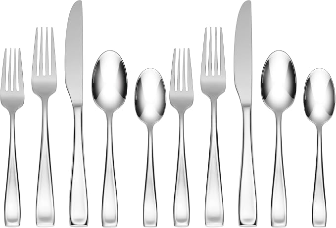 Oneida Moda Flatware Set | Stainless Steel | Service for 12 | 65-Piece, Pack of 2 by Oneida