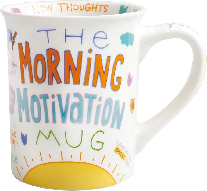 Enesco Our Name is Mud the Morning Motivation Messages Coffee Mug, 16 Ounce, Multicolor by Enesco
