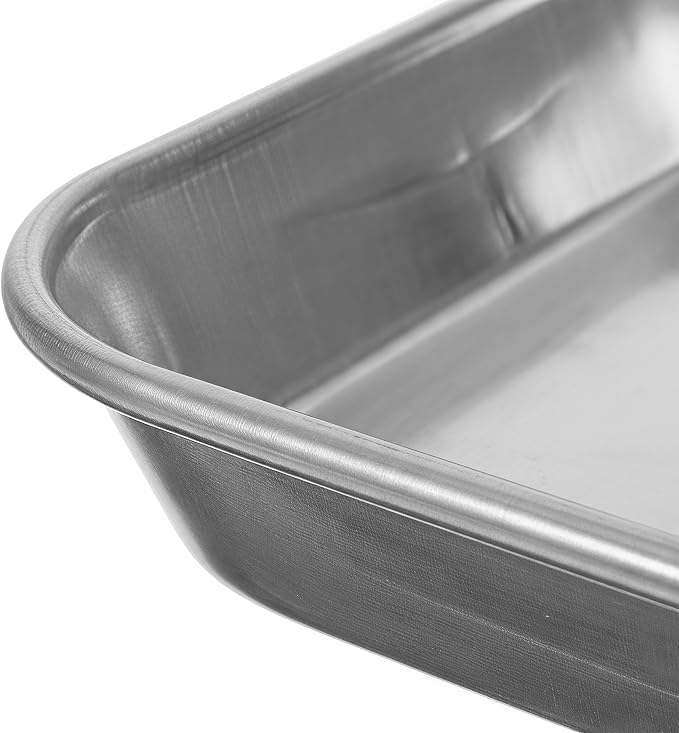 ibasenice 4pcs Stainless Steel Bakeware, Non-Stick Baking Cake Trays for Toaster Oven: 5.5 X 5.5" Multipurpose Pastry Making Sheet for Bread/Cookie Baking - Image 7