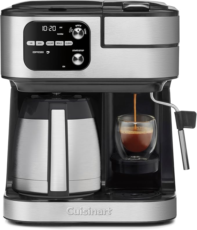 Cuisinart Coffeemaker, Coffee Center Barista Bar 4-In-1 Coffee Machine, Single-Serve Coffee, Espresso & Nespresso Capsule Compatible, 10-Cup Thermal Carafe, Black, SS-4N1TNAS by Cuisinart