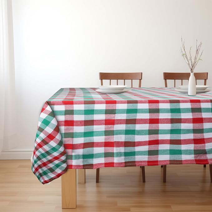 Urban Villa Tablecloth Cotton Tabletop 60x84 (6-8 Seats) Red/Grn/Wht - Image 5