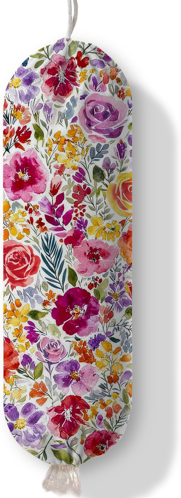 Plastic Bag Holder Dispenser, Plastic Grocery Bag Organizer & Wall Mount Paper Trash Bags Saver Storage for Kitchen Home Pantry Decor, Colorful Floral Kitchen Decor Shopping Bags Storage Dispenser by Ialtsidws
