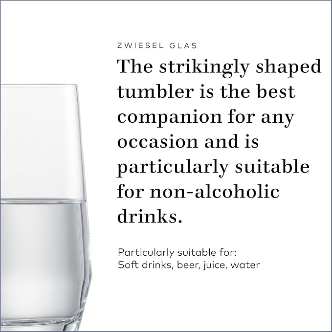 Zwiesel Glas Pure Tumbler (Set of 6), Drinking Glasses for Several Beverages, Dishwasher-Safe Machine-Made Tritan Crystal Glasses, Made in Germany (12 Ounce) - Image 3