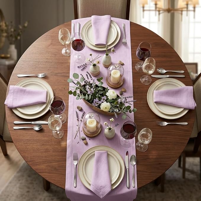 Urban Villa Table Runner Cotton Heavier Quality 14x72 Pink - Image 4