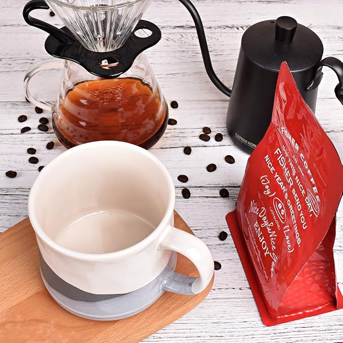 Bosmarlin Large Stoneware Coffee Mug, Big Tea Cup for Office and Home, 21 Oz, Dishwasher and Microwave Safe, 1 PCS (Geometry-Grey) - Image 6