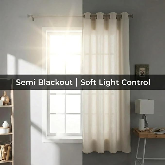 Urban Villa Cotton Grommet Curtains 52x96 (2 Panels) White - Image 6