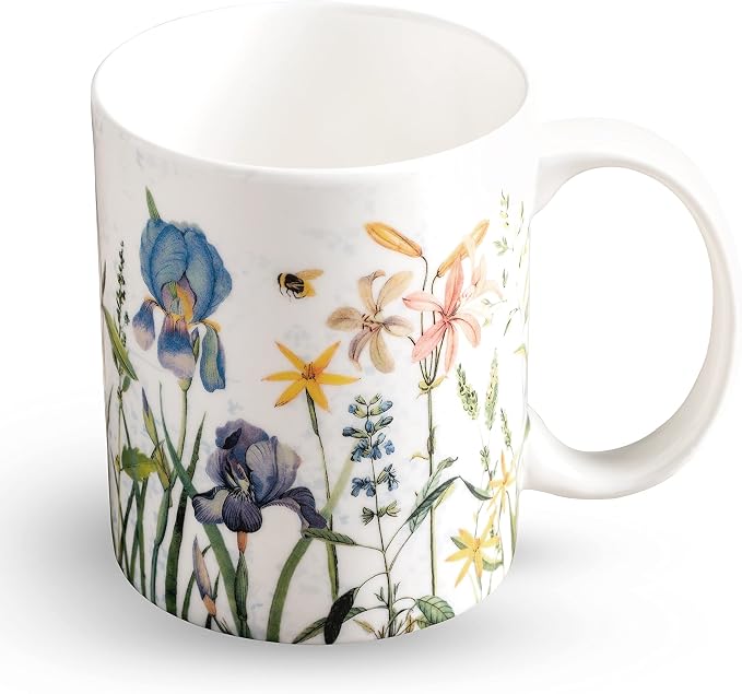 Maison d' Hermine Coffee Mug with Handles Tea Cups (15 Ounce, Pack of 1) | Fine Bone China Coffee Mugs for Hot Beverages Cappuccino Latte Home Restaurant Hotel Spring Summer -Fleurs De Mai - Floral - Image 9