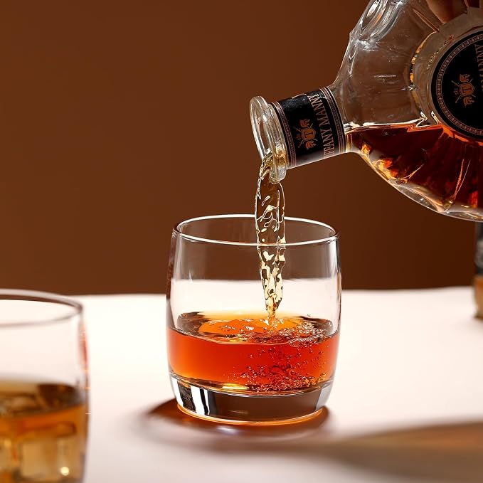 Whiskey Glasses Set of 6, Premium Crystal Bourbon Glass, 12.5 oz Drinking Glasses for Scotch, Cocktail, Whisky and Juice, Transparent Rocks Glasses, Dishwasher Safe Glassware, Gifts for Christmas - Image 5