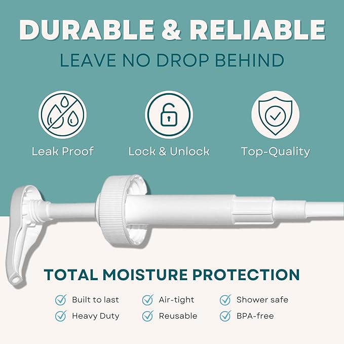 Gallon Pump Dispenser - for Plastic or Glass Bottles – Heavy-Duty Leak Proof for Commercial and Household Use - Plastic Pump for Gallon Jug – Non-BPA Plastic (Pack of 2)