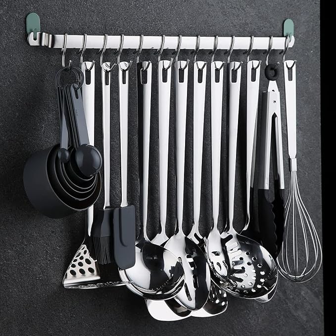 Stainless Steel Cooking Utensils Set,Kyraton 37 Pieces Kitchen Utensils Set, Kitchen Tool Gadgets Set with Utensil Holder Non-Stick and Heat Resistant Dishwasher Safe - Image 3