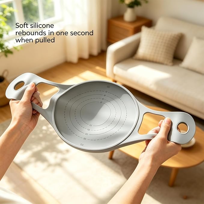 100 Food Grade Silicone Bread Baking Mat Nonstick Dough Mat with Handles for Easy Transfer Oven Safe to 500F - Image 3