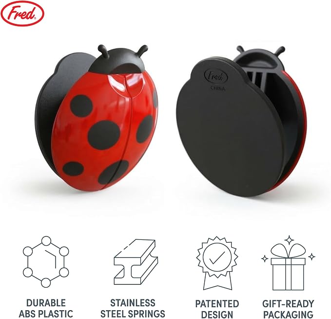 Genuine Fred BAG LADIES, Ladybug Bag Clips, Set of 4, Cute and Durable Food Storage Clips, Keeps Food Fresh, Fun Kitchen Accessories and Great Gift for Ladybug Lovers - Image 5