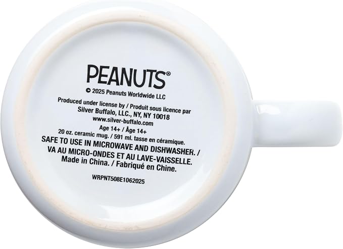 Silver Buffalo Peanuts Halloween Squad Costumes, Ceramic Camper Mug, 20oz | Charlie Brown, Snoopy, Woodstock, Lucy and Linus, 0.59 Liters - Image 6